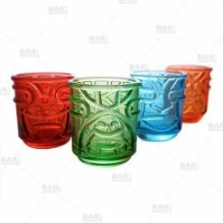 Promo ❤️ Bars Colored Tiki Stacking Tumblers (12oz) - Set Of 4 🧨 -BARS Shop 12oz colored tiki stacking tumblers all colors bpc 1 800x
