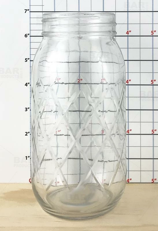 Best Sale ✔️ Bars BarConic® Diamond Cut Pattern Mason Jar - 24 - Ounce ⭐ 5 Best Sale ✔️ Bars BarConic® Diamond Cut Pattern Mason Jar - 24 - Ounce ⭐ - Image 3