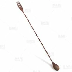 Best Sale 🤩 Bars BarConic® Copper Trident Bar Spoons - Brushed Antique Finish - Three Lengths Available ⌛ -BARS Shop 50in antique finished trident bar spoon 800x