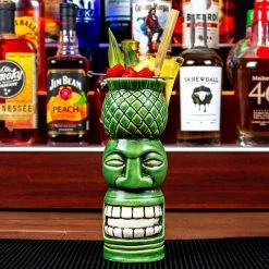 Hot Sale 🎉 Bars 20 Ounce- BarConic® Tiki Drinkware - Pineapple Head 🔔 -BARS Shop BarConic tiki pineapple scene1 800x