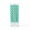 Wholesale ✔️ Bars BarConic® Dark Green Retro Leaves Pattern Highball Glass - 9.5 Oz 🌟 -BARS Shop Barconic retro green leaves pattern 800x