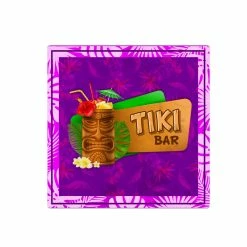 Outlet 👏 Bars Foam Coasters - Tiki Themed - 3.5 Inch Square 🎁 -BARS Shop TikiFoamCoaster Purple 800x