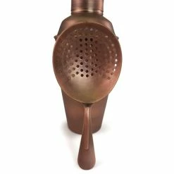 Hot Sale 👏 Bars BarConic® Julep Cocktail Strainer – Antique Finish 🛒 -BARS Shop antique finish copper julep strainer web 500 800x