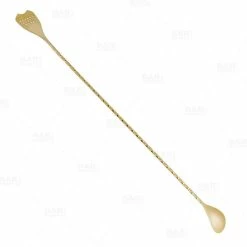 Deals 😍 Bars BarConic® Bar Spoon With Strainer Tip - Gold Plated - 40cm 🥰 -BARS Shop bar spoon strainer tip gold bpc 3 800x