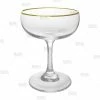 Hot Sale 👍 Bars Gold Rimmed Holiday Coupe Set Of 4 🔔