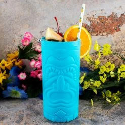 Hot Sale 🧨 Bars BarConic® Blue Plastic Tiki Cup - Extra Large - 26oz 😉 -BARS Shop barconic blue tiki scene1 800x