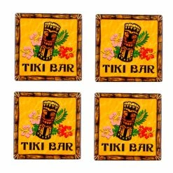Cheap 🤩 Bars BarConic® Ceramic Tiki Coaster - Set Of 4 🎉