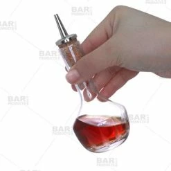 New ❤️ Bars BarConic® Bitters Bottle - Feather Etching - 3oz 👏 -BARS Shop barconic fetched glass bitter bottle 800x