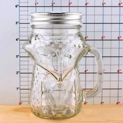 Budget ✨ Bars BarConic® Fox Mason Jar W/ Handle - 16oz 🤩 -BARS Shop barconic fox masonjar 16oz measurment 800x