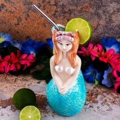 Discount 🎁 Bars BarConic® - Mermaid Tiki Drinkware - 16oz 🥰 -BARS Shop barconic mermaid tiki scene2 800x