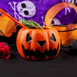 Deals ⌛ Bars BarConic® Tiki Drinkware - 18oz - Pumpkin 💯 -BARS Shop barconic pumpkin tiki scene1 800x