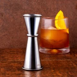 Wholesale 🛒 Bars BarConic® Tall SS Jigger - Japanese Style - 30/50ml 🤩 -BARS Shop barconic stainless steel jigger scene1 800x