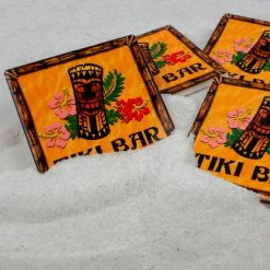 Cheap 🤩 Bars BarConic® Ceramic Tiki Coaster - Set Of 4 🎉 -BARS Shop barconic tiki ceramic coaster scene2 800x