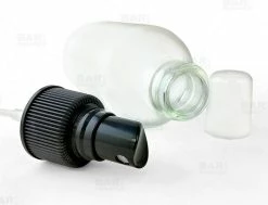 Buy 🤩 Bars Craft Bartending Bottle W/ Black Atomizer - Boston Round - Clear 4 Ounce 🎁 -BARS Shop boston round craft bartending bottle atomizer bpc 1 800x