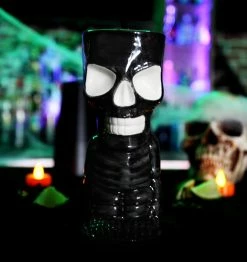 Best Sale 😀 Bars BarConic® Ceramic Skeleton Tiki Mug - 10oz 👏 -BARS Shop ceramic skeleton tiki mug glass on bar 3 800x
