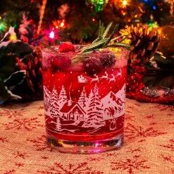 Top 10 🛒 Bars BarConic® Glassware - 🎄 Christmas Cabin - 10 Ounce ✔️ -BARS Shop chirstmas glass scene1 800x