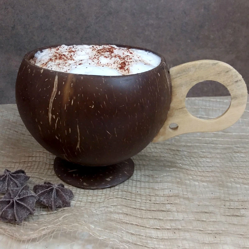 New 😉 Bars BarConic® Real Coconut Cup With Handle - 14 Ounces 🔔 4 New 😉 Bars BarConic® Real Coconut Cup With Handle - 14 Ounces 🔔 - Image 2