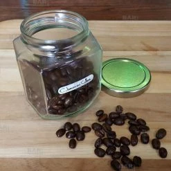 Top 10 🎁 Bars 9 Oz Oval Hexagon Glass Jar W/ Lid 🌟 -BARS Shop coffee beans hexagon glass jar 800x