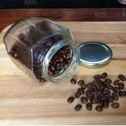 Top 10 🎁 Bars 9 Oz Oval Hexagon Glass Jar W/ Lid 🌟 -BARS Shop coffee beans hexagon jar 800x