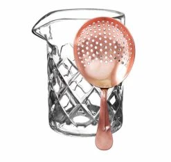 Top 10 🔔 Bars Diamond Pattern Mixing Glass With Copper Plated Julep Strainer Set ⌛