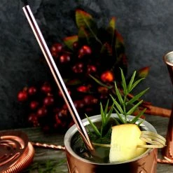 Discount 👍 Bars Olea™ Copper Plated Cocktail Straw 🌟 -BARS Shop copper metal straw bpc 4 800x