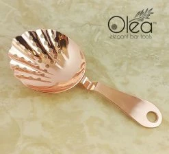 Budget ⭐ Bars Olea™ Shell Julep Cocktail Strainer (Copper Plated) 😀 -BARS Shop copper plated shell strainer olea bpc 2 800x