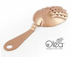 Budget ⭐ Bars Olea™ Shell Julep Cocktail Strainer (Copper Plated) 😀 -BARS Shop copper plated shell strainer olea bpc 4 800x