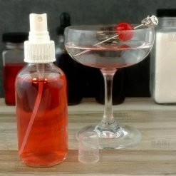 Best Pirce 🧨 Bars Boston Round Craft Bartending Bottle W/ White Atomizer - Clear 4oz 🔥 -BARS Shop craft bottle w white atomizer bpc 5 800x