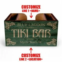 Best Sale 👍 Bars Wooden Bar Caddy - Tiki Bar - Customizable 🛒 -BARS Shop custom wood caddy tiki web 5 1 800x