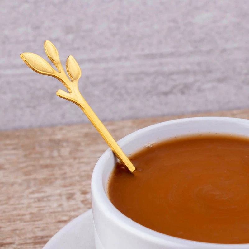 Budget ❤️ Bars Demi Leaf Spoon (Stainless Steel Or Gold) 👏 4 Budget ❤️ Bars Demi Leaf Spoon (Stainless Steel Or Gold) 👏 - Image 2