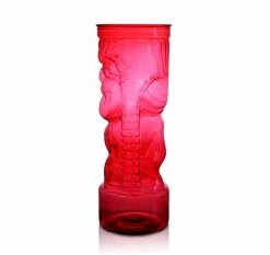 Top 10 👍 Bars BarConic® Tiki Cup - Red Plastic W/ Lid And Straw - 24oz 👍 -BARS Shop dw yard18r ls red tiki main party plastic cup side 800x