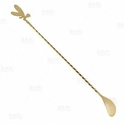Deals 🤩 Bars BarConic® Cocktail Fairy Bar Spoon - Gold Plated - 30cm 🎁 -BARS Shop fairy tip gold bar spoon bpc 4 800x