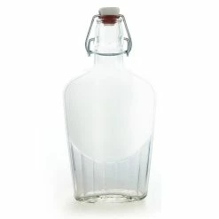 Coupon 👏 Bars Swing Top Glass Bottle - Clear Flask - 8.5 Or 17 Ounce 😀 -BARS Shop flask clear bottle swing top bpc 17 800x
