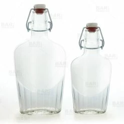 Coupon 👏 Bars Swing Top Glass Bottle - Clear Flask - 8.5 Or 17 Ounce 😀
