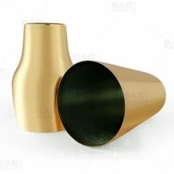 Hot Sale ⭐ Bars BarConic® French Style Gold Plated Cocktail Shaker (2 Piece) - 20 Ounce 🌟 -BARS Shop french cocktail shaker gold bpc 4 800x