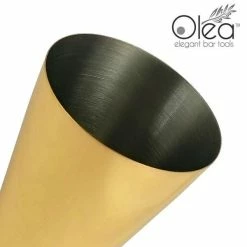Budget 👍 Bars Olea™ 16oz Weighted Cocktail Shaker - Gold Plated 👏 -BARS Shop gold cocktail shaker 16oz olea bpc 4 800x