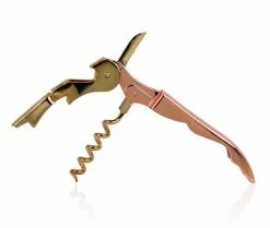 Promo 🛒 Bars Gold And Copper Plated Corkscrew - Double Lever 👍