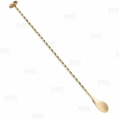 New 💯 Bars BarConic®Professional Grade - Gold Plated Bar Spoon W/ Muddler Tip - 40cm 🌟