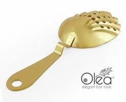 Top 10 ✨ Bars Olea™ Shell Julep Cocktail Strainer (Gold Plated) 🎁 -BARS Shop gold plated shell strainer olea bpc 4 800x