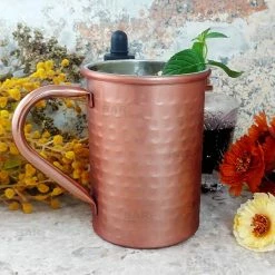 Buy ❤️ Bars 🔨 Hammered Moscow Mule Mug - Copper Plated - 18oz ⭐ -BARS Shop hammered moscow mug copper bpc 6 800x