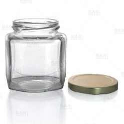 Top 10 🎁 Bars 9 Oz Oval Hexagon Glass Jar W/ Lid 🌟 -BARS Shop hexagon glass jar opened 800x
