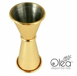 Discount ✔️ Bars Olea™ Gold Plated Japanese Tall Jigger - (1 1/2oz X 1oz) 👏 -BARS Shop jigger tall gold plated 15x1 3 800x