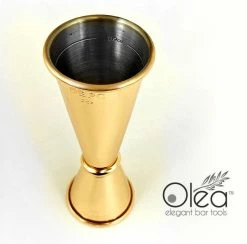 Coupon ⭐ Bars Olea™ Gold Plated Japanese Tall Jigger - (1oz X 2oz) 👍 -BARS Shop jigger tall gold plated 1x2 3 800x