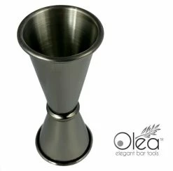 Brand new 👍 Bars Olea™ Gunmetal Plated Japanese Tall Jigger - (1 1/2oz X 1oz) 😍 -BARS Shop jigger tall gunmetal plated 15x1 3 800x