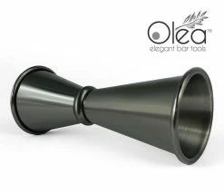 Brand new 👍 Bars Olea™ Gunmetal Plated Japanese Tall Jigger - (1 1/2oz X 1oz) 😍 -BARS Shop jigger tall gunmetal plated 15x1 4 800x