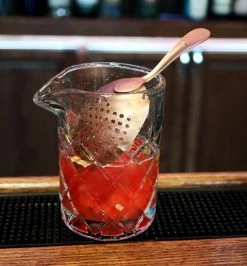 Hot Sale 👏 Bars BarConic® Julep Cocktail Strainer – Antique Finish 🛒 -BARS Shop julep strainer copper plated watermelon yarai 800x