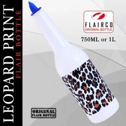 Outlet 🔥 Bars Leopard Print Flair Bottle - 750ML And 1L 🎁