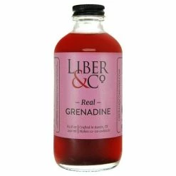 Brand new 🎉 Bars Liber & Co Essential Cocktail Syrups - 9.5 Ounce Bottle ✔️ -BARS Shop liber co real grenadine 8oz 800x