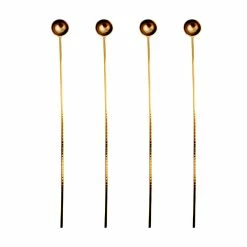 Outlet 🎁 Bars 4 Pack - Long Gold Harper Stir Spoons 🤩