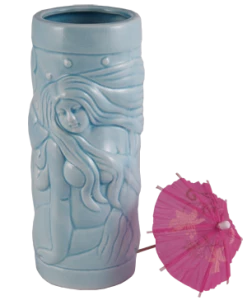 Coupon 🌟 Bars Blue Mermaid Ceramic Tiki Glass 🔔